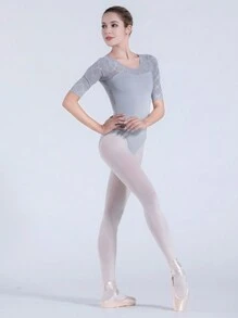 balletto 三分袖舞蹈連體褲,淺灰色 - 淺灰色 - 查看 3