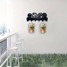 1pc 金屬牆飾籃球、橄欖球、足球、棒球入口鑰匙圈、衣架、創意牆面裝飾圖案、廚房衣架