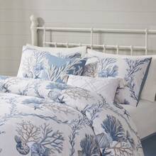 6pc Pismo Beach Oversized Comforter Set With Throw Pillows - Blue/White - View 5