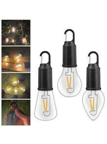戶外露營燈,采用鎢絲和led燈泡,适用于夜市和街边小摊。高品質戶外露營燈,采用鎢絲和充電式led燈泡,適用於夜市和家庭使用。 - 黑色 - 查看 2