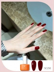 Tonitu g. 半永久性凝膠指甲油,30種顏色 - 凝膠指甲油,7ml紅色,凝膠美甲,uv / Led浸泡花落美甲沙龍和家居美甲diy,適合女性禮物,新年聖誕美甲y2k - 酒紅色 - 查看 1