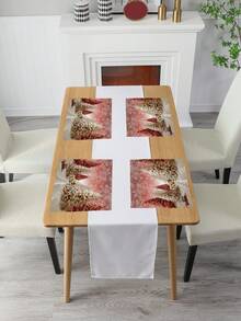 聖誕系列圖案數字印花餐墊1片 - 多種色 - 查看 2