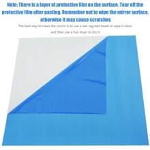 10 片镜面自粘式非玻璃镜子 12x12 英寸柔性瓷砖镜面贴纸 - 藍色 - 查看 4