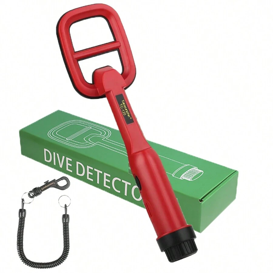 Tc-120 Handheld Underwater Metal Detector Pulse Induction Pinpointer Waterproof Scuba Diving Treasure Finder - Red - View 1