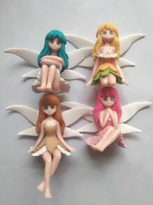 Juego De 4 Figuras De Hadas. - Multicolor - Ver 1