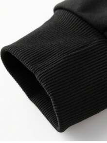 1 Miếng Nam Đen áo có mũ Màu thuần Điền kinh Áo nỉ Đối với Mùa thu đông - màu đen - Xem 3