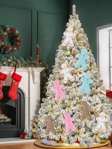 4入組16cm/6.30in人造泡沫薑餅掛件,用於聖誕節裝飾聖誕樹掛件 - 彩色 - 查看 7