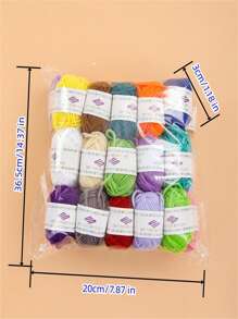 30pcs/set 10g/pc Multi-color Wool Ball Set For Handicrafts Diy Knitting Scrapbooking(random Color) - Multicolor - View 5