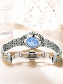 OLEVS. OLEVS Automatic Watches For Women Mechanical Self Winding Luxury Dress Diamond Dial Stainless Steel Strap Waterproof Luminous Date Ladies Watches - 金黑 - 查看 8