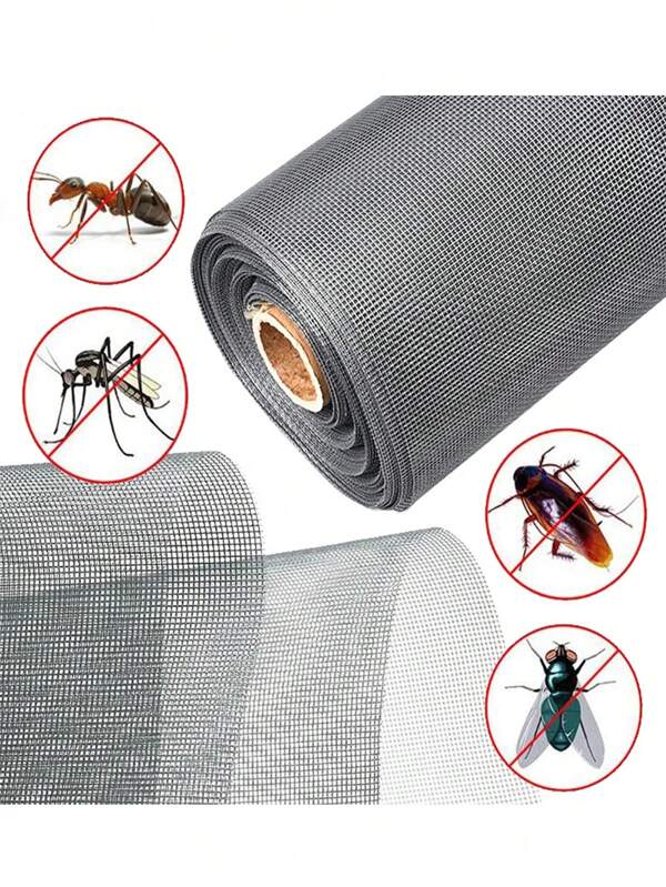 1 Peça Tela Anti-insetos Mosquiteiro Interno, Tela De Porta Ajustável Substituta, Rolo De Tela De Janela, Entrada De Pórtico De Pátio Francês, Tela De Porta De Correr Para Quarto Sala De Estar Decoração De Casa