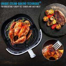 Bear Air Fryer, 5.3Qt for Quick and Oil-Free Healthy Meals, Easy View and Smart 8 in 1 Digital Touchscreen, Shake Reminder, Dishwasher-Safe & Non-stick Basket, Disposable Paper Liner and Recipes included,White - Nhiều màu - Xem 3