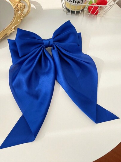 1 Stück frisch und einfaches, elegantes, einfarbiges Haarclip Haaraccessoire mit Schleife für den Frühling