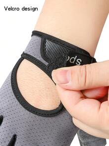 1對(雙)半指男女通用防滑,耐磨,透氣,升級時尚健身手套適用於瑜伽,騎行,戶外運動