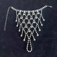 New Arrival Cross-border Product - Fashionable Tassel & Rhinestone Decor Bracelet, Creative Shiny Hand Chain, Western Style Accessory - Gold - View 2