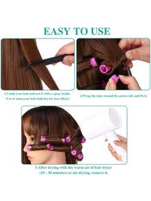 10 Pieces Perm Rods for Long Hair Plastic Perm Curl Rods Cold Wave Rods Hair Curling Roller Hair Styling Hairdressing Tools(Purple) - Purple - View 4