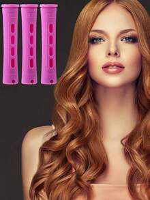 10 Pieces Perm Rods for Long Hair Plastic Perm Curl Rods Cold Wave Rods Hair Curling Roller Hair Styling Hairdressing Tools(Purple) - Purple - View 7