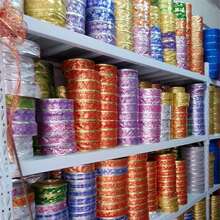 1pc Blue 2m Christmas Ribbon With Clear Butterfly & Star Pattern, Decoration For Christmas Tree And Gift Packaging - Blue - View 5