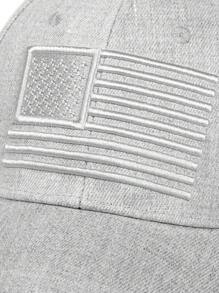 1 Nam USA Cờ Thêu Mũ Bóng Chày, Mũ Ngoài Trời Có Thể Điều Chỉnh Thường Ngày Cho Đường Phố Xuân Thu - Màu Xám nhạt - Xem 5