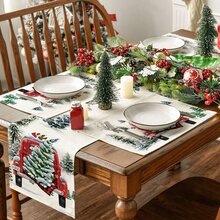 4pcs/set Selling Christmas Patterned Heat Insulated Mat For Western Cuisine, Tea Table And Home Decoration - Apricot - View 4