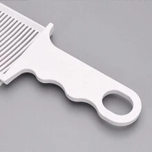 1pc Plastic Men Haircut Flat-Top Comb - White - View 6