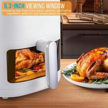 Bear Air Fryer, 5.3Qt for Quick and Oil-Free Healthy Meals, Easy View and Smart 8 in 1 Digital Touchscreen, Shake Reminder, Dishwasher-Safe & Non-stick Basket, Disposable Paper Liner and Recipes included,White - Nhiều màu - Xem 2