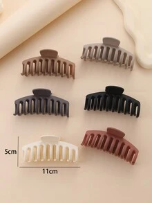 6 Piezas Simple Decor Hair Claw Clip - Multicolor - Ver 2