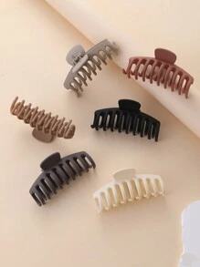 6 Piezas Simple Decor Hair Claw Clip - Multicolor - Ver 4