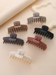 6 Piezas Simple Decor Hair Claw Clip - Multicolor - Ver 1