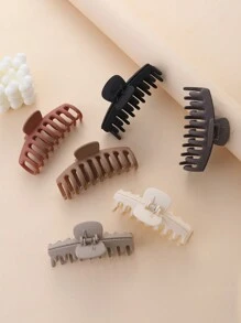 6 Piezas Simple Decor Hair Claw Clip - Multicolor - Ver 5