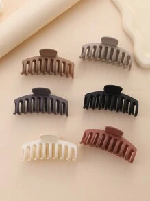 6 Piezas Simple Decor Hair Claw Clip - Multicolor - Ver 3