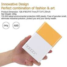 Mini Projector Portable 1080P LED Projector Home Theater Indoor, Outdoor Movie Projector Support For Laptops, HDMI-Compatible Input Great Gift Pocket Projector, Black And White - yellow white - View 3