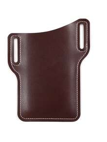 男士時尚pu皮革戶外手機腰袋,防摔手機殼,可掛在腰部的腰袋,輕巧多功能,適用於旅遊度假,戶外,時尚休閒純色,適用於男孩,大學生,學生,聖誕節禮物 - 咖啡棕 - 查看 3