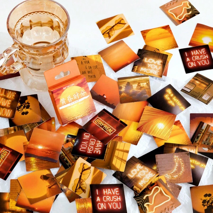 風景圖案貼紙 - 杏色 - 查看 1