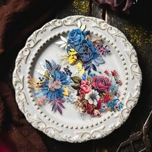 have a good day 1包20張激光全息銀色花瓣貼紙,用於diy天地裝飾,審美剪貼簿拼貼材料和創意藝術用品 - 藍色 - 查看 2