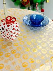 金色聖誕花圈附有鹿和雪花