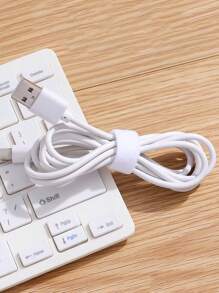 5m Hook And Loop Strap Organizer For Computer, Mobile Phone And Earphone Cables - White - View 5