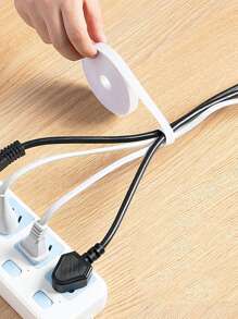 5m Hook And Loop Strap Organizer For Computer, Mobile Phone And Earphone Cables - White - View 4