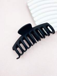 1pc Ladies Milk Tea Color Solid Hair Clip - Brown - View 3