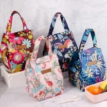 1入組鋁箔加厚午餐袋，帶雙袋口，防水隔熱袋，便當包學校組織袋老師收納袋教室袋教室組織袋