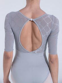 balletto 三分袖舞蹈連體褲,淺灰色 - 淺灰色 - 查看 5