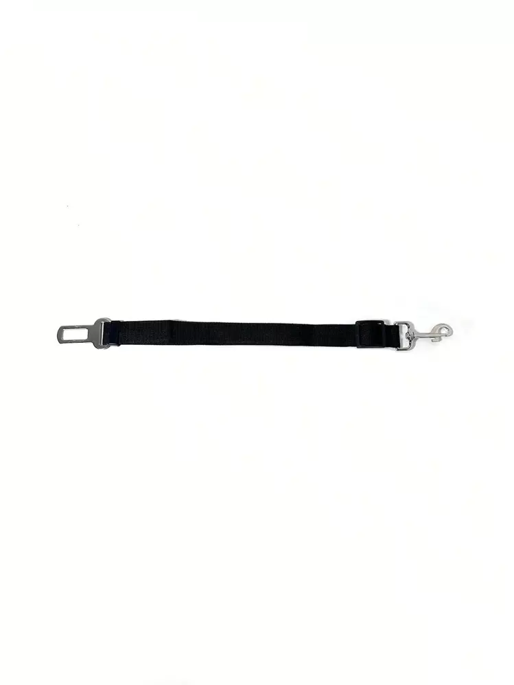 1pc Black Pet Car Buckle, Adjustable Length Pet Dog Leash, Cat & Dog Car Belt With Fixed Pad - Black - View 4