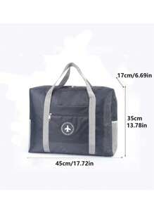 1入組可折疊旅行滌綸收納袋,大容量拉鍊行李袋衣服收納,輕便便攜過夜包&旅行配件旅行必備包,輕便多用途拉鍊手提包,便攜衣服包