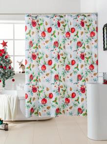 Christmas Red Berry Curtain - Multicolor - View 1