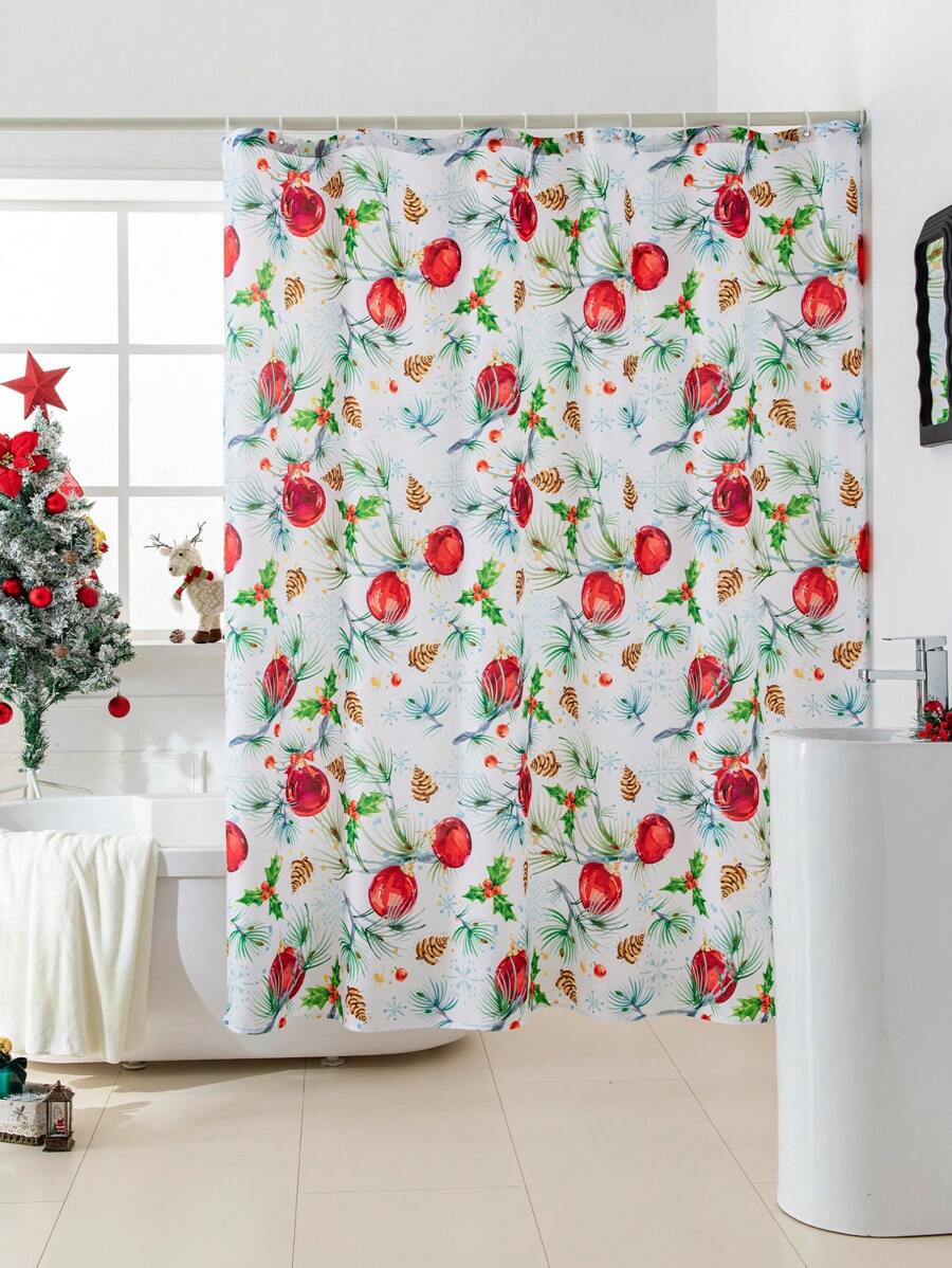 Christmas Red Berry Curtain - Multicolor - View 1