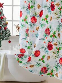 Christmas Red Berry Curtain - Multicolor - View 5