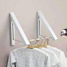 Ermo Bathroom Drying Rack Portable Folding Clothes Hanger Wall-mounted  Household Retractable Invisible Clothes Rail Drying Rack - Blue - View 3