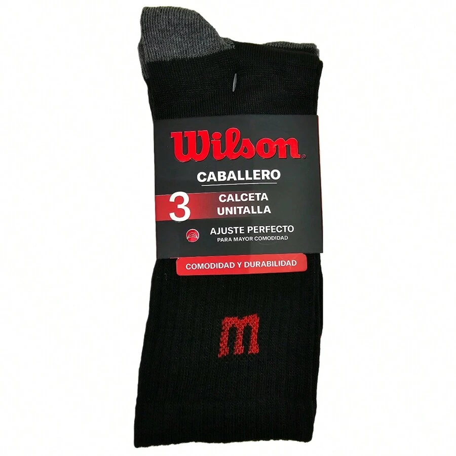 Calceta Wilson de Caballero 6 Pares - Negro - Ver 1