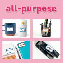 1000pcs Red/Blue Self-Adhesive Small Labels Sticker With Various Styles For Handwriting Price Tags - Blue - View 4