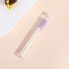 70 件一次性耳孔线，有效耳环孔清洁器，穿孔后护理清洁剂耳环穿孔清洁线耳洞护理清洁工具适用于女性男性 - 紫色 - 查看 2