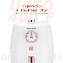 YONGSTYLE 2 Qt Air Fryer, Small Air Fryer For Convenience,  Design, Nonstick, Dishwasher-Safe Basket, White Air Fryer With Adjustable Temperature Control, 60 Minute Timer Mini Air Fryer, White. - 彩色 - 查看 3
